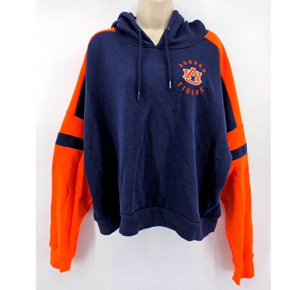 Colosseum Auburn Tigers Womens XL Hoodie Navy Blue Orange NCAA Sweatshirt New